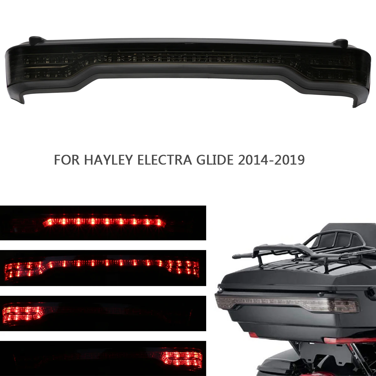 FATECIM Smoke King Tour Pack LED 14-Up Road Electra Glide Ultra Limited Classic 2014-2019 motorcycle Brake light tail light