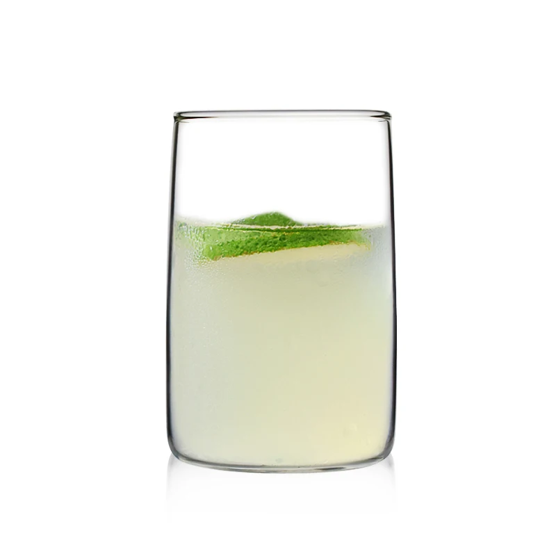 Factory direct sales of high quality heat-resistant borosilicate glass straight cylinder juice cup glass can be processed and cu