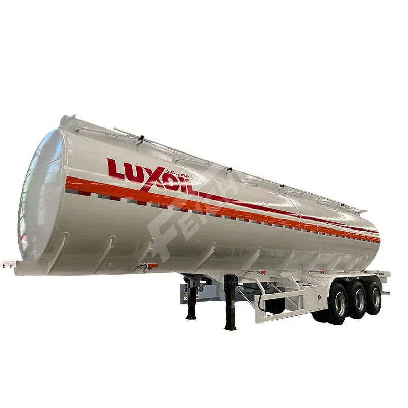FEICHI factory 3 axles 45000l carbon steel tank trailer fuel transport tanker semi trailer