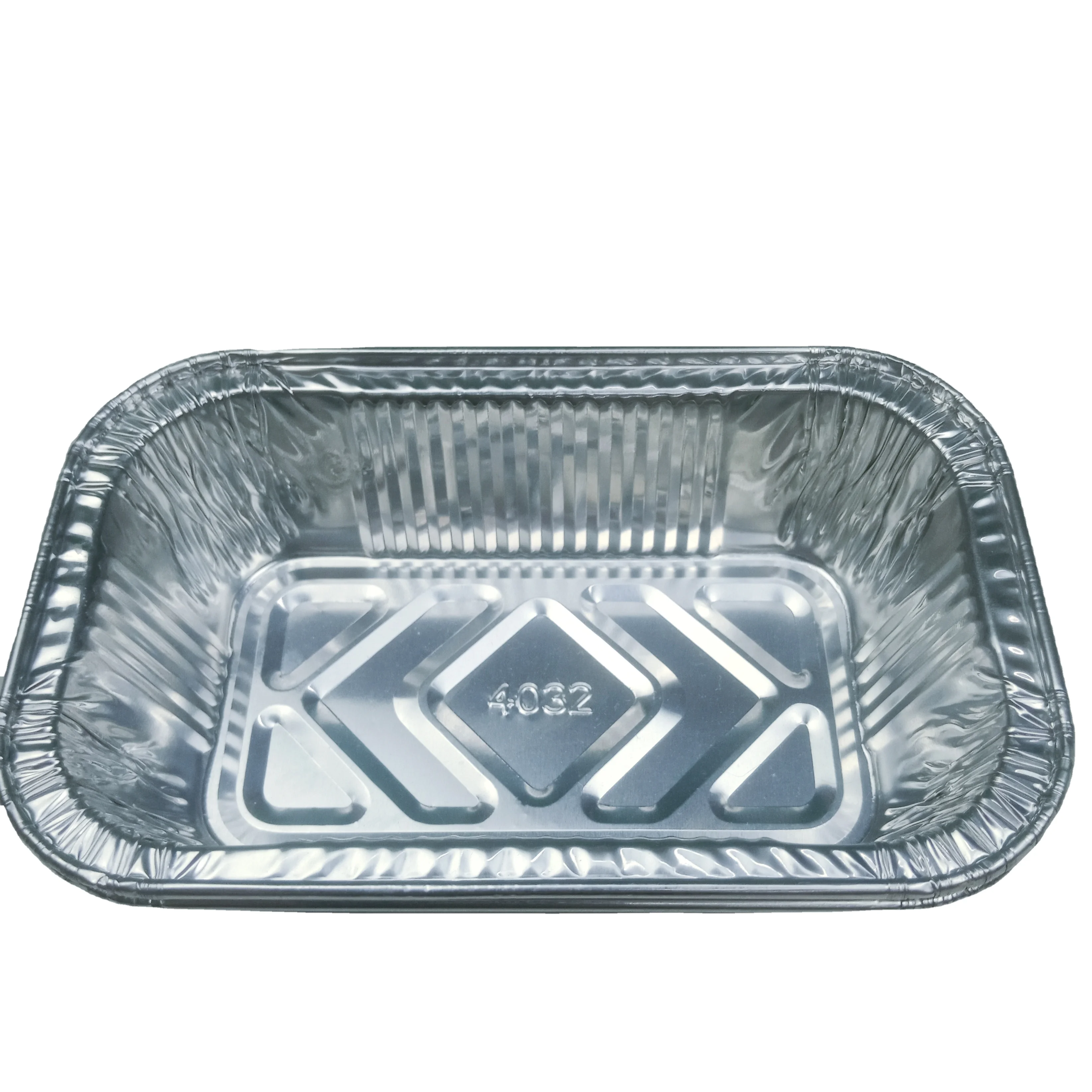 SGS recycle aluminum food packaging container 136*85*36mm 250ml disposable foil tray food takeout service foil container