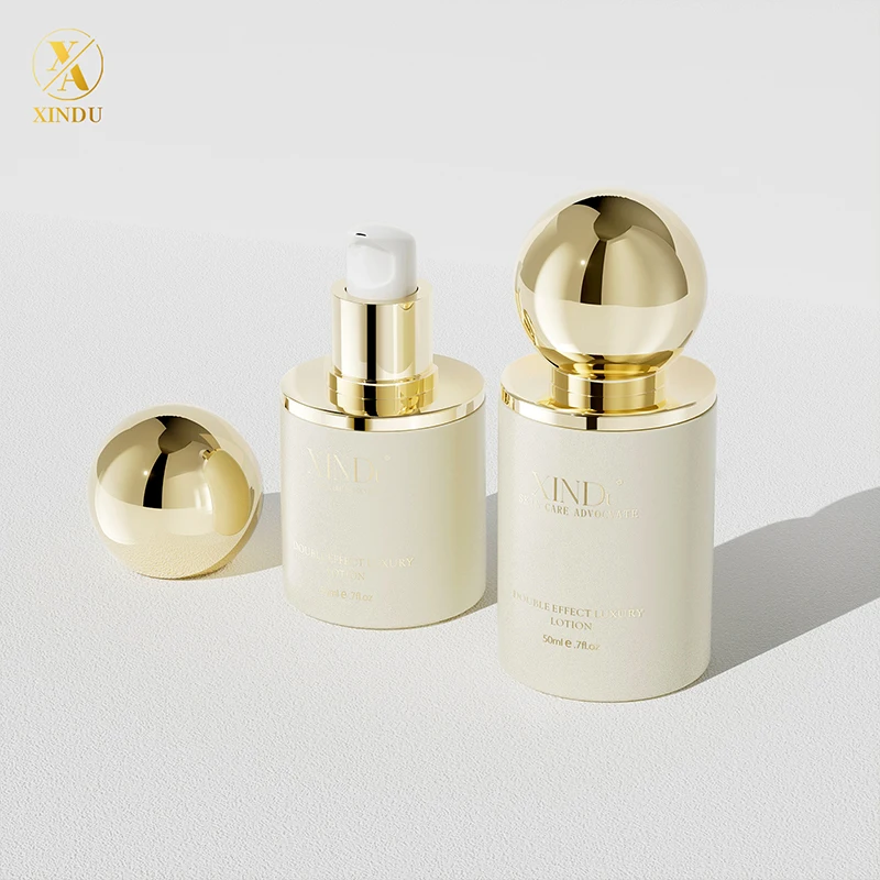 30ml 50ml Cream Foundation Lotion Pump Bottle  Empty Glass Oil Spray Serum Lotion Pump Bottle With Gold Pump Head