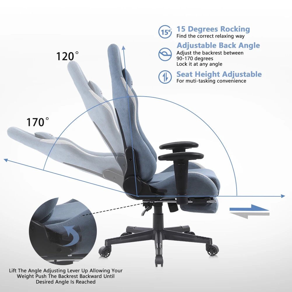 2023 Hot Selling Factory Direct Multi-function Healthcare Ergonomic Swivel Racing  Office Furniture Gaming Chair For Silla Gamer