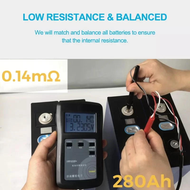 European Warehouse Prismatic Akku 4pieces Rechargeable Lithium Lifepo4 Batteries 280ah 3.2v Solar Energy Storage System