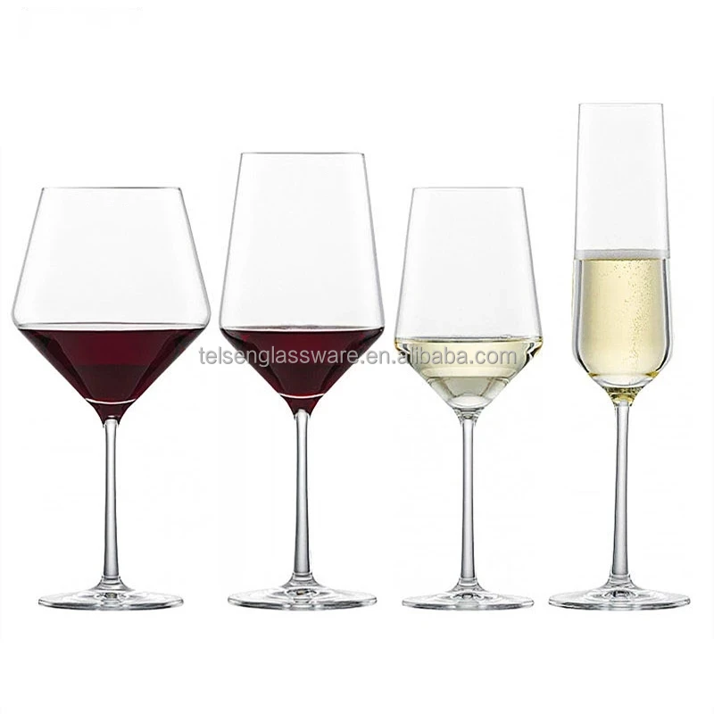 Telsen 500-650ml Creative Square Ultra-Thin Burgundy Red Wine Glasses Cocktails Stemware Glass Kitchen Family Wine Drinking Gobl