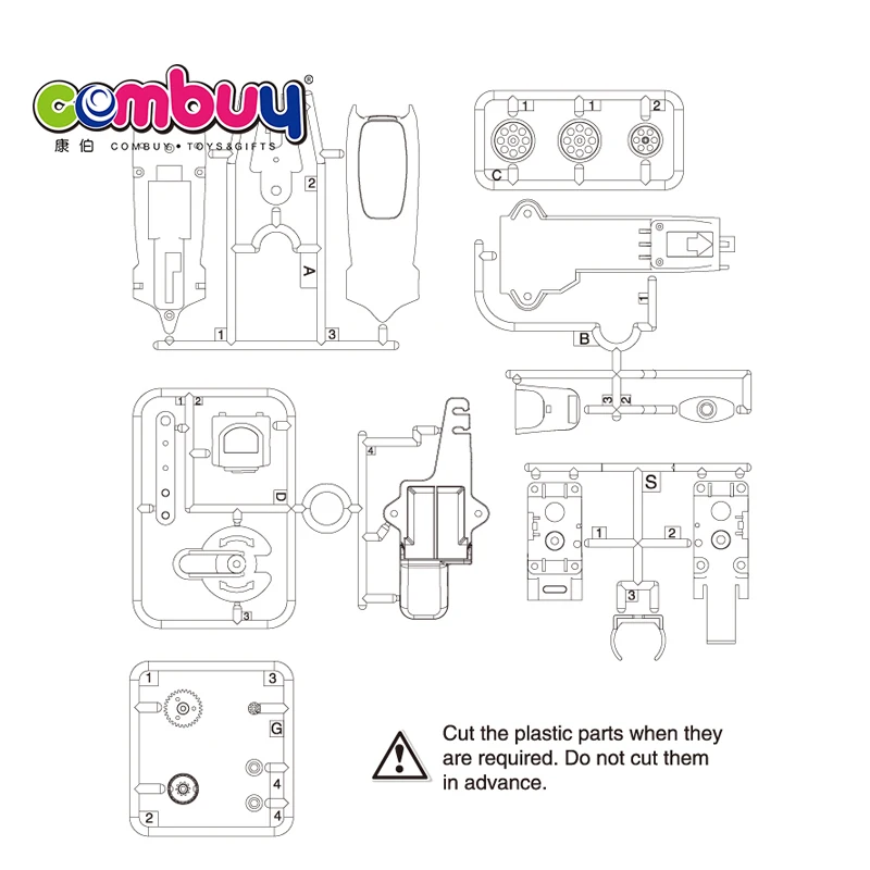 Hand wind power electric kit creative diy assembly car toys
