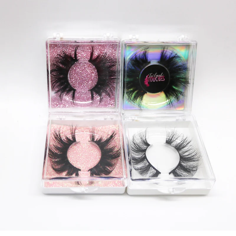 10pcs Wholesale Square False Eyelash Packaging Box Custom your Logo Fake 3d Mink eyelashes Boxes Faux Cils lash strip Case Empty