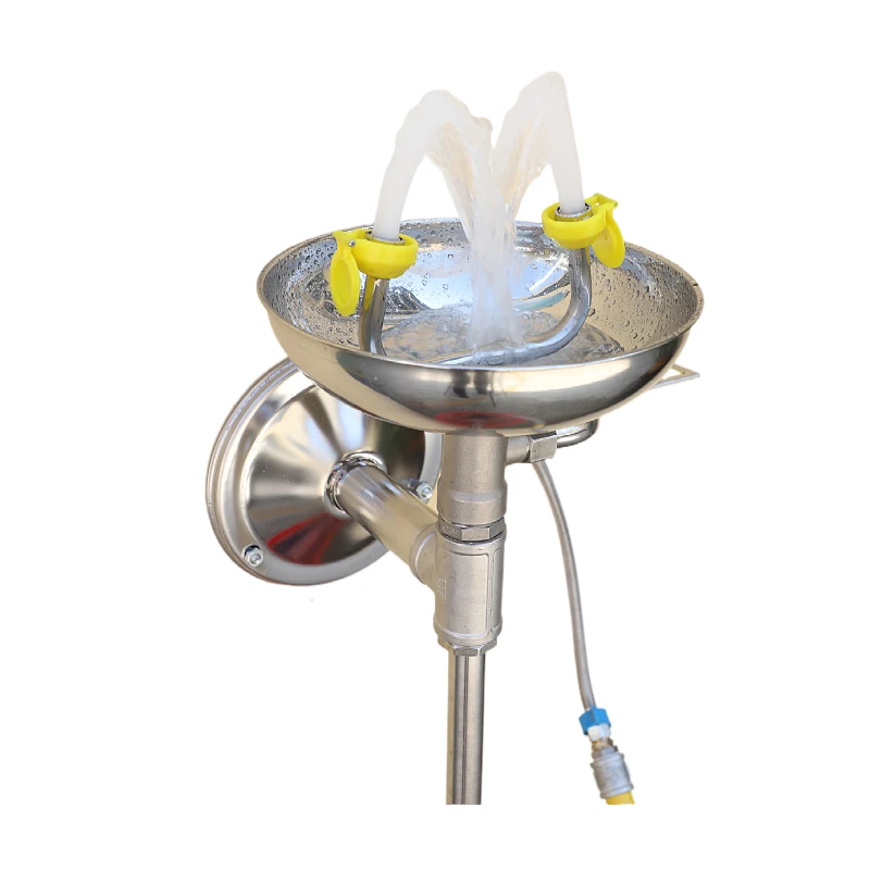 Qualities Product Yellow Coating ABS Wall-mounted Eye Washer