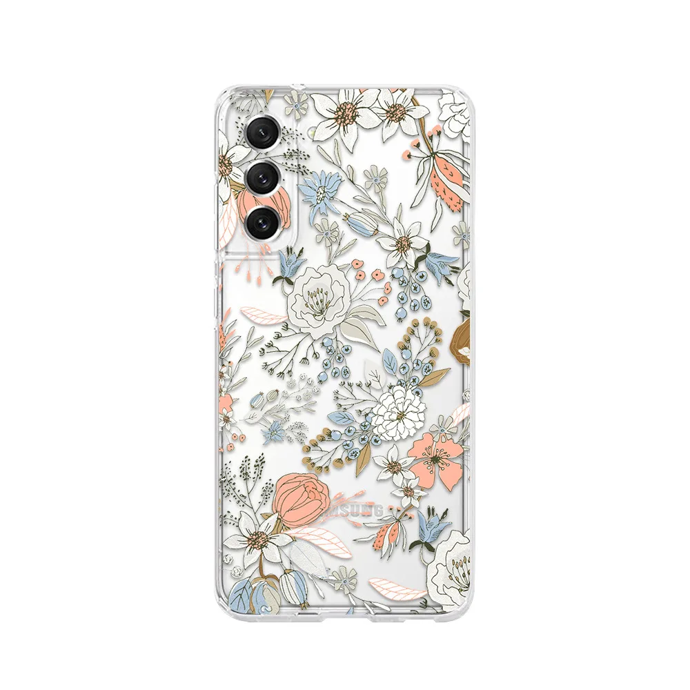 Beautiful small floral phone case For iphone13 14promax Samsung S23ultra A54 painted tpu case