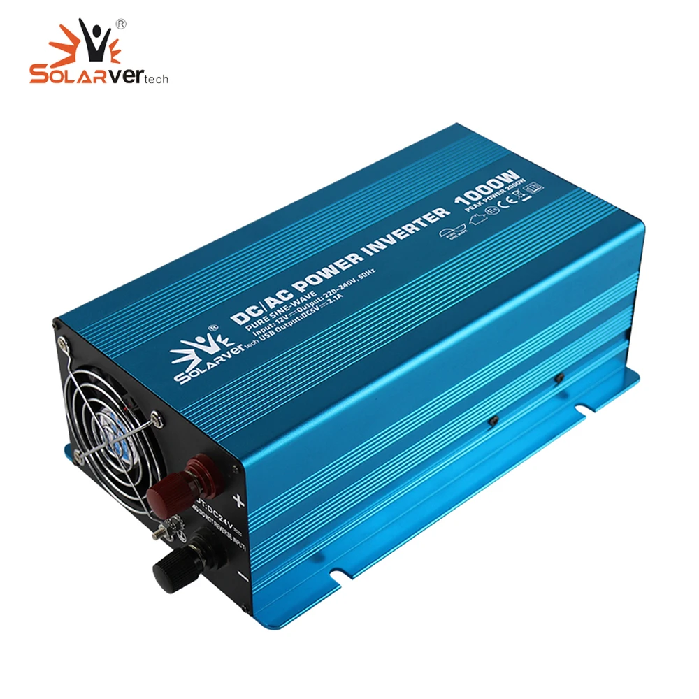 Pure Sine Wave Power Inverter 1000W 12V 220V Dc To Ac Off Grid Solar Inverter 1kw