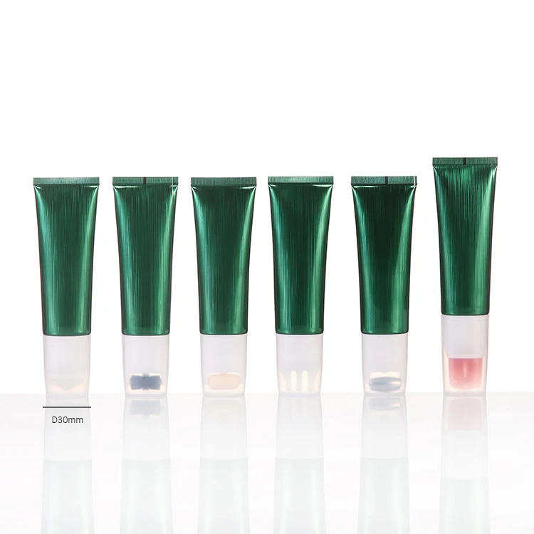 plastic ABL empty BB cream  foundation big tube with brush sponge  head  applicator tube