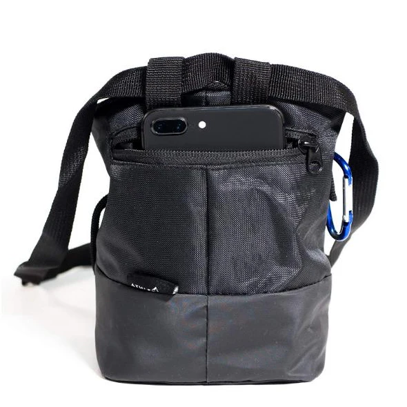 Rock Climbing Chalk Bag Gym Climbing Powder Bag with zipper pocket ang waist belt