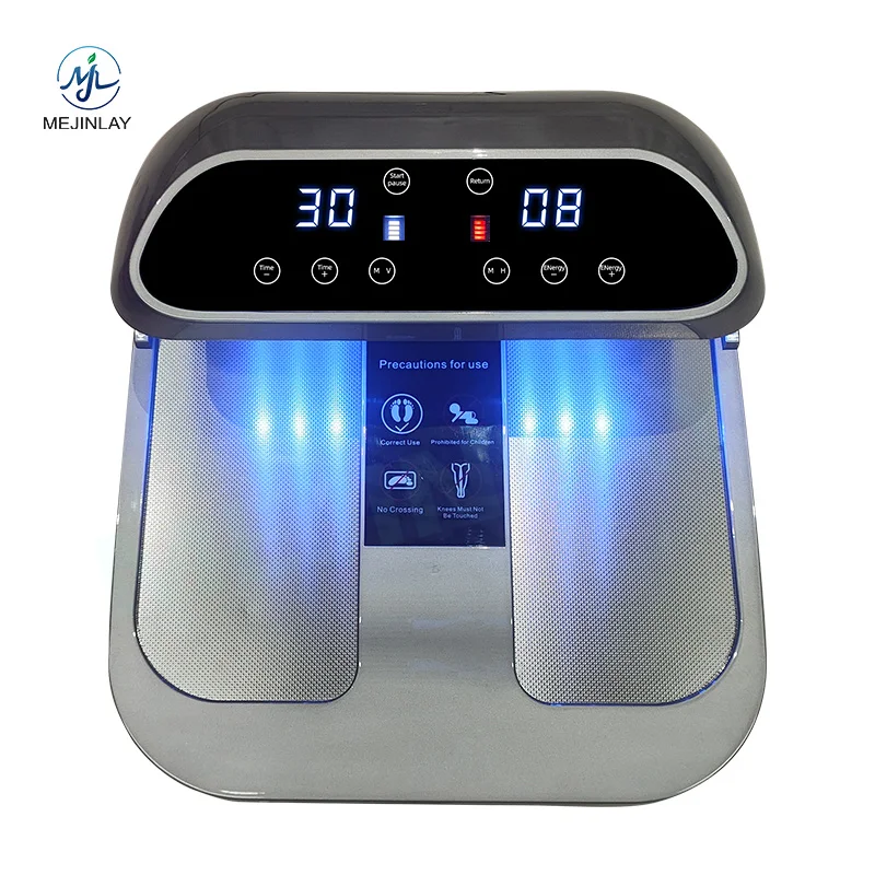 2024 Foot Massage Terahertz Equipment with PEMF Magnetic Vibration RED Blue LED Therapy for improve blood circulation health