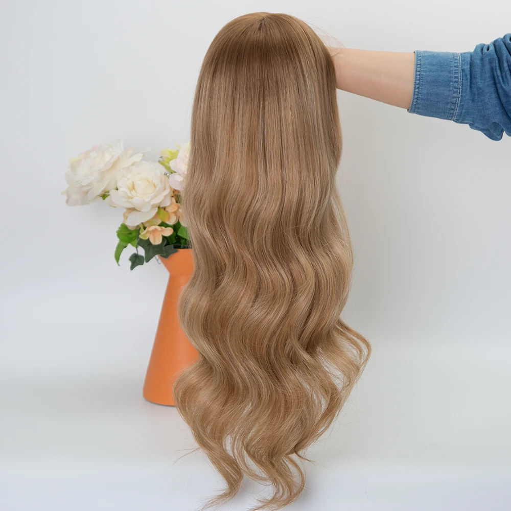 Medical wig manufacturer European virgin hair silk top hd lace full hand tied single knots glueless wig  for alopecia friendly