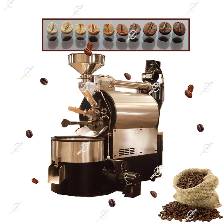 Small Counter Top Gas Electric Tostadora De Cafe Roasting Machine Price Coffee Bean Roaster