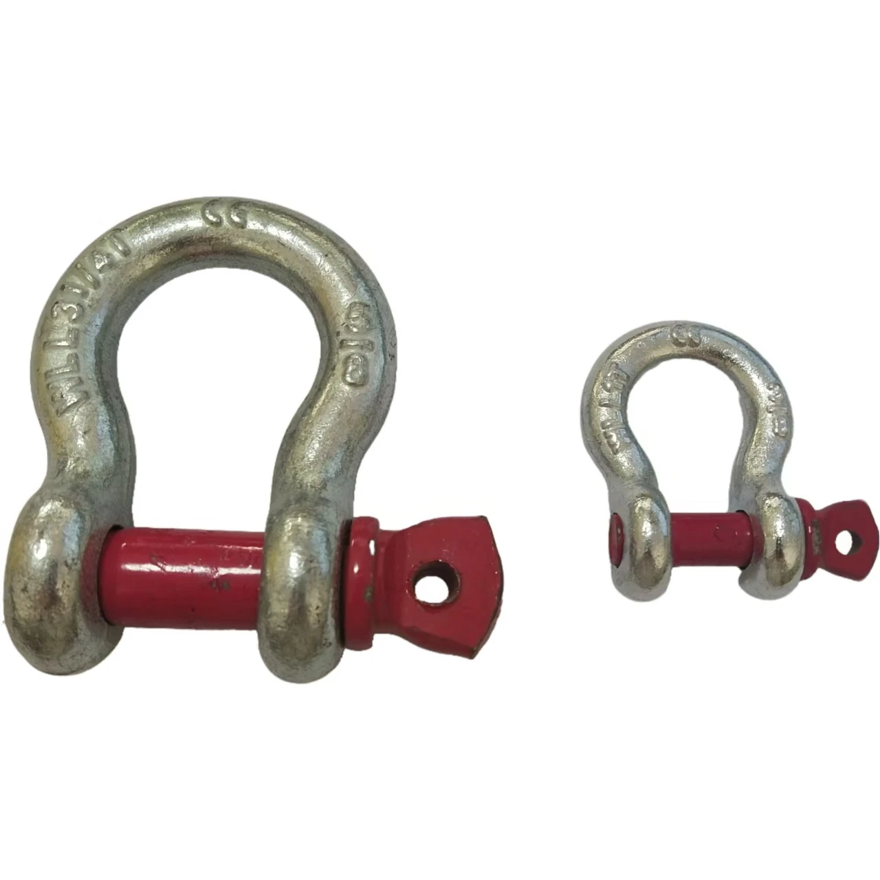 US Type G-209 Drop Forged Bow Shackle Quenched Tempered with Alloy Pins Galvanized Steel for Mining Heavy Industry Applications