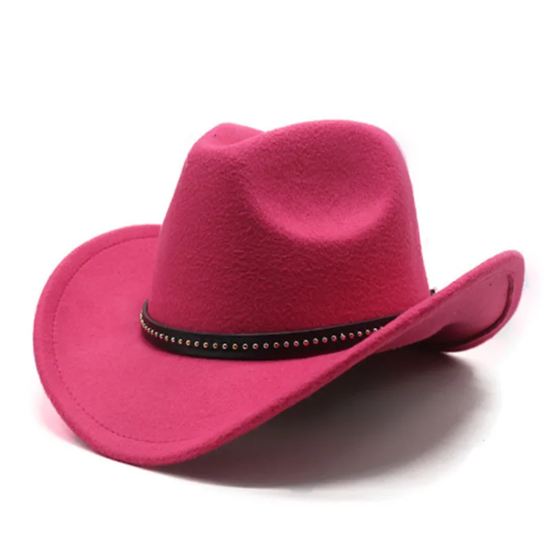 2024 western ethnic style low price wide brim outdoor fedora jazz 100% wool felt breathable crushable waterproof cowboy hat