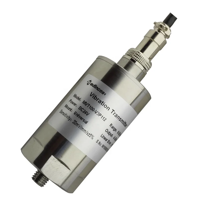 MVT100:Madincos Integrated Air Plug/Water-proof 4-20ma Vibration Sensor Transducer for Pump ,Motor Vibration Velocity Monitoring