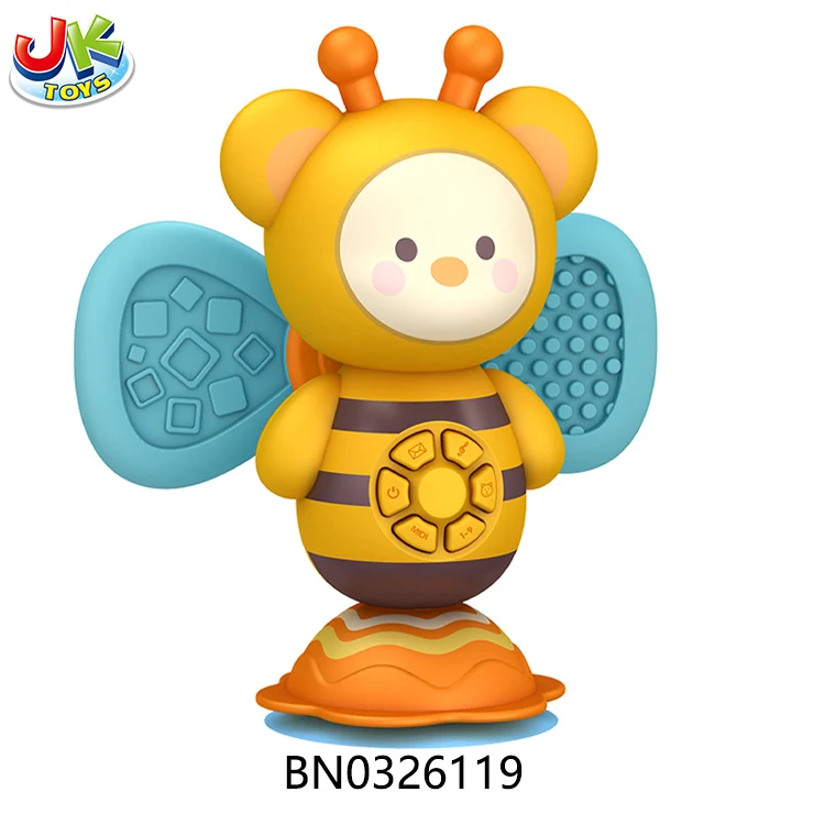 JACKOTOYS игрушка для раннего развития обучающая малышей прорезыватель крылья пчела музыка детские пластиковые игрушки пчелы с питанием от батарейки животные