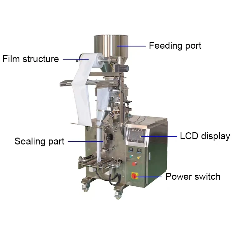factory economic small vertical sachet candy sunflower seeds plantain chips snack automatic granular food packaging machine