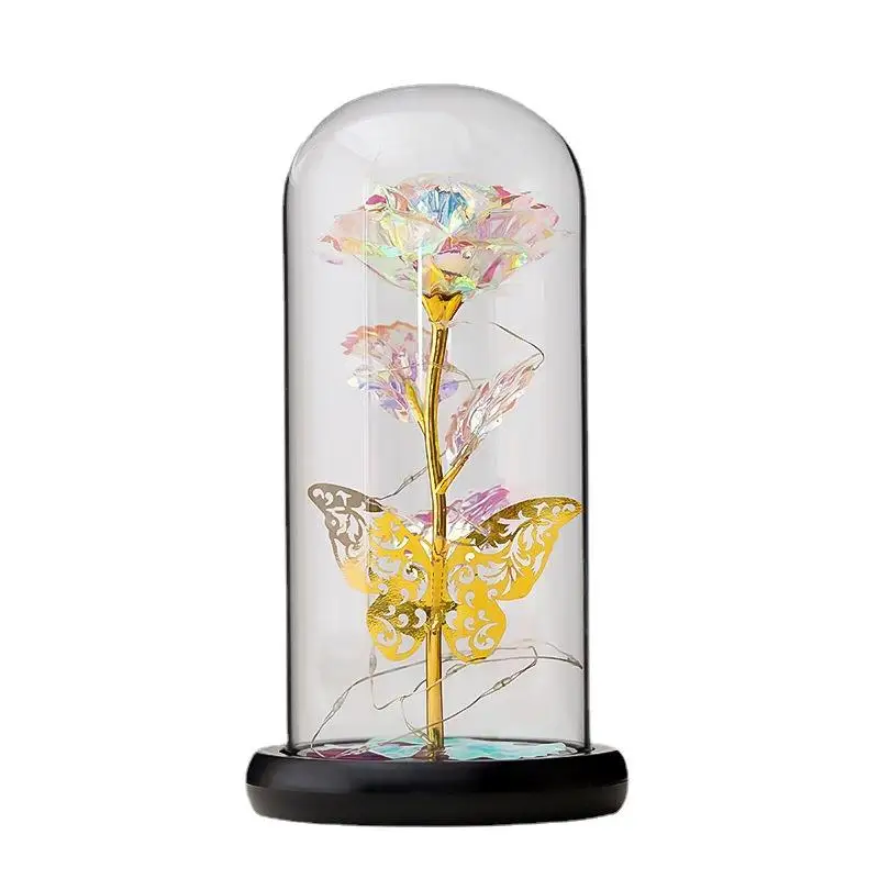 Valentines Day Gift Saint Valentine Gold Foil Rose With LED Light For Valentine Day