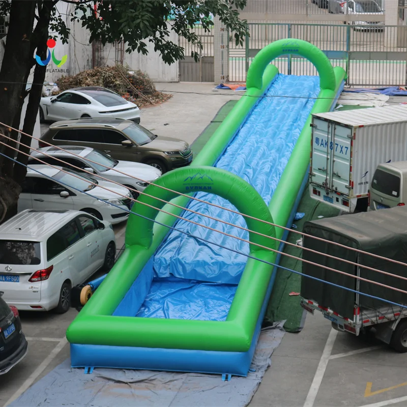 Водоскользящая горка длиной 58 м для города, надувная водная горка, аквапарк для продажи