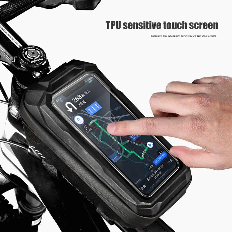 Istaride EVA Hard Shell Waterproof Touch Screen Bike Frame Phone Bag Cycling Bike Rack Tube Bag Top Tube Bike Bag