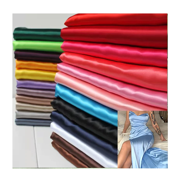 Wholesale Small Moq Discount Price Soft Waterproof Textile Silk 100 Polyester Bridal Satin Fabric By The Yard (1600606145944)