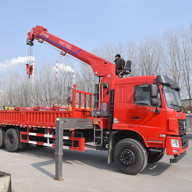Factory price cranes hydraulic truck mounted 5 ton 6 ton 10 ton 12 ton truck with crane