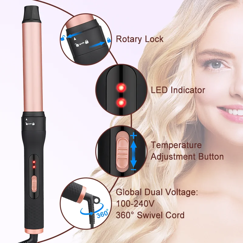 Automatic Hair Curler 6 in 1 Hair Styler Hot Curling Iron Hair Straightener Curler Iron