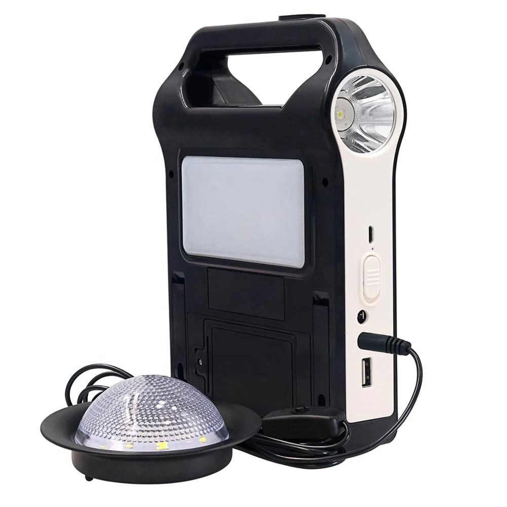 Portable Lithium Battery Solar Power Lighting System Mini Solar Energy Lamp Removable Solar Panel Rechargeable Solar Light