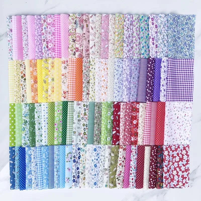 Hot Sale Cotton DIY Clothing Fabric Multicolor Hand Made Printing Fabric Garden Flower Poplin 100% Cotton Fabric