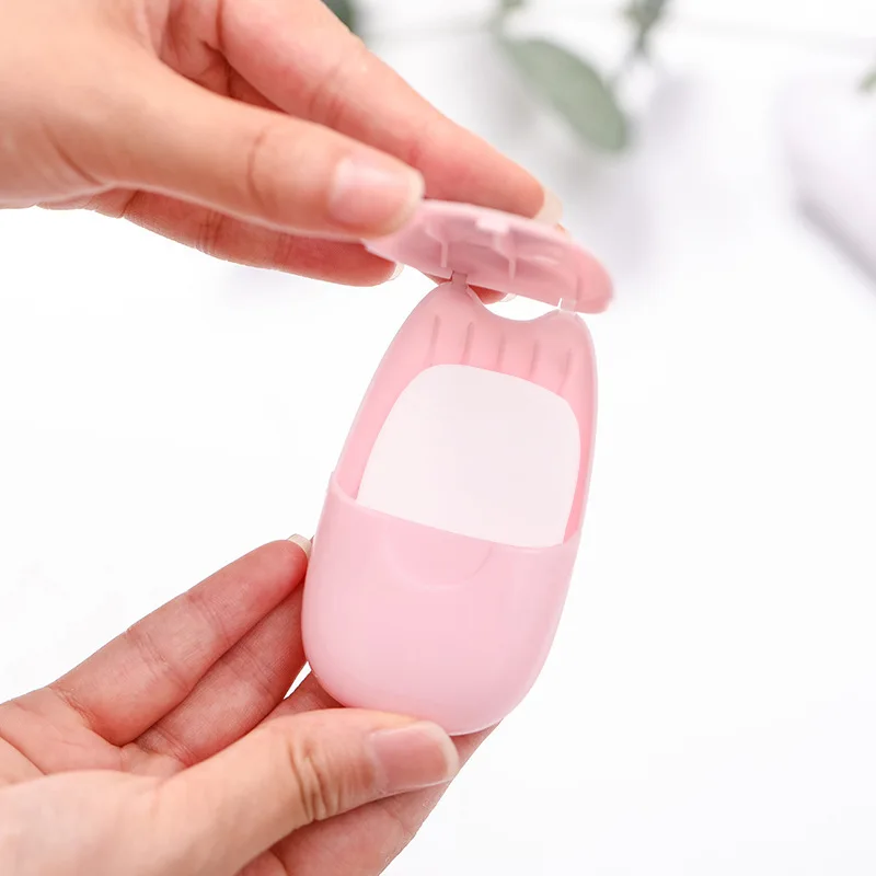 
Disposable Mini Boxed Travel Hand Sheets Scent Paper Wrapped Soap Foaming Portable Outdoors Soap Paper 