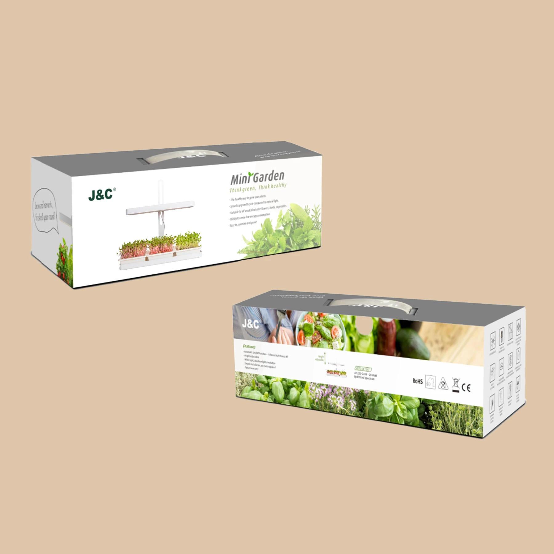 J&C Microgreens Growing Kit Organic Superfood Sprouting  Seed Sprouter Kit hydroponic Watering System microgreen grow kit