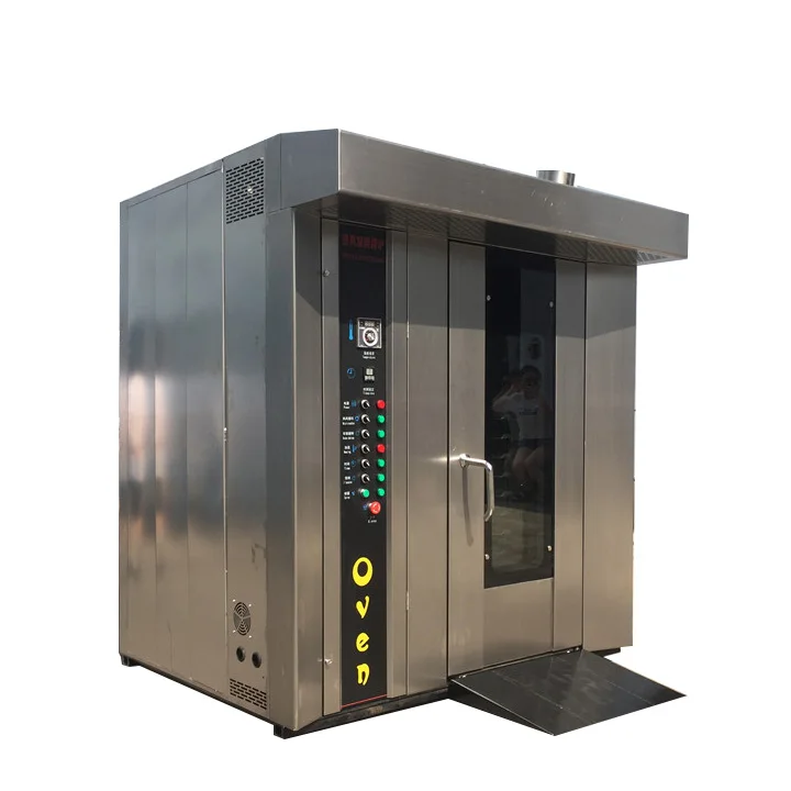 Commercial bakery rotary oven 32 trays hot air rotary furnace baking oven for bread and cake