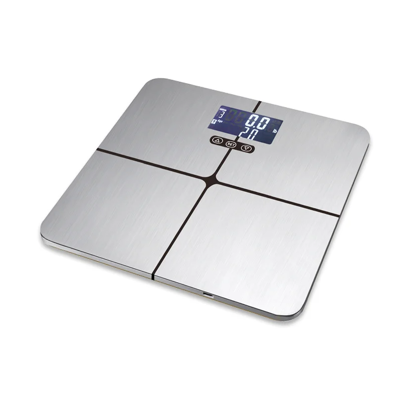 Stainless steel smart body fat scale USB charge bmi scale for sale