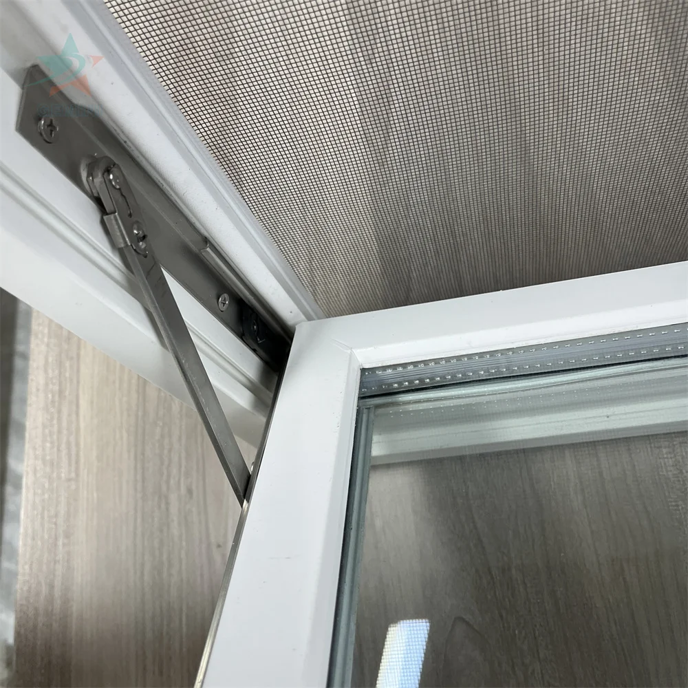 Custom design double glass upvc hopper window price per square meter