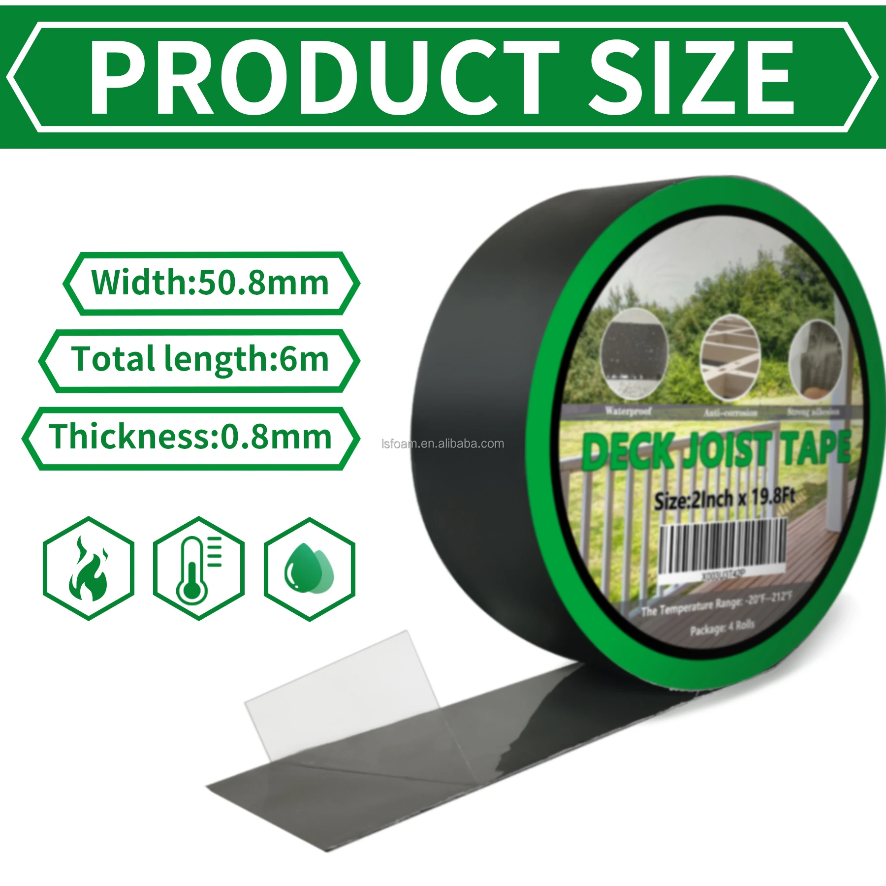 Hyperviscosity Butyl Waterproof Sealing Roof Leak Repair Tape