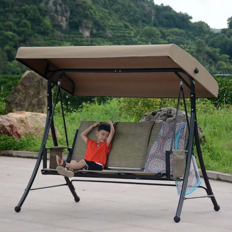 High quality outdoor leisure swing rattan swing bed garde patio swing for patio furniture