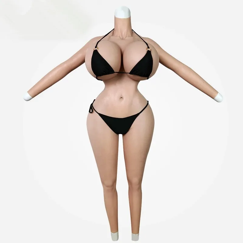 Drop Shipping Silicone Large Breasts And Big Buttocks Body Suit Crossdressering Breast Forms Realistic Vagina Fake Boobs Shemale