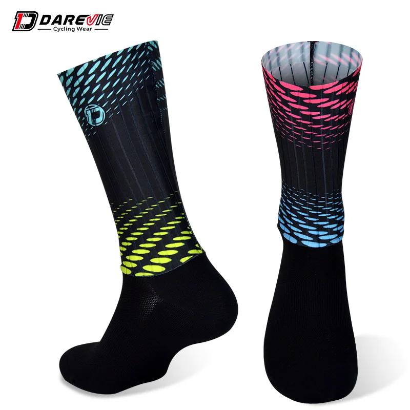 Цветные велосипедные Компрессионные носки Calcetines Ciclismo, баскетбольные велосипедные носки, Oem спортивные носки, Повседневная зимняя трикотажная поддержка