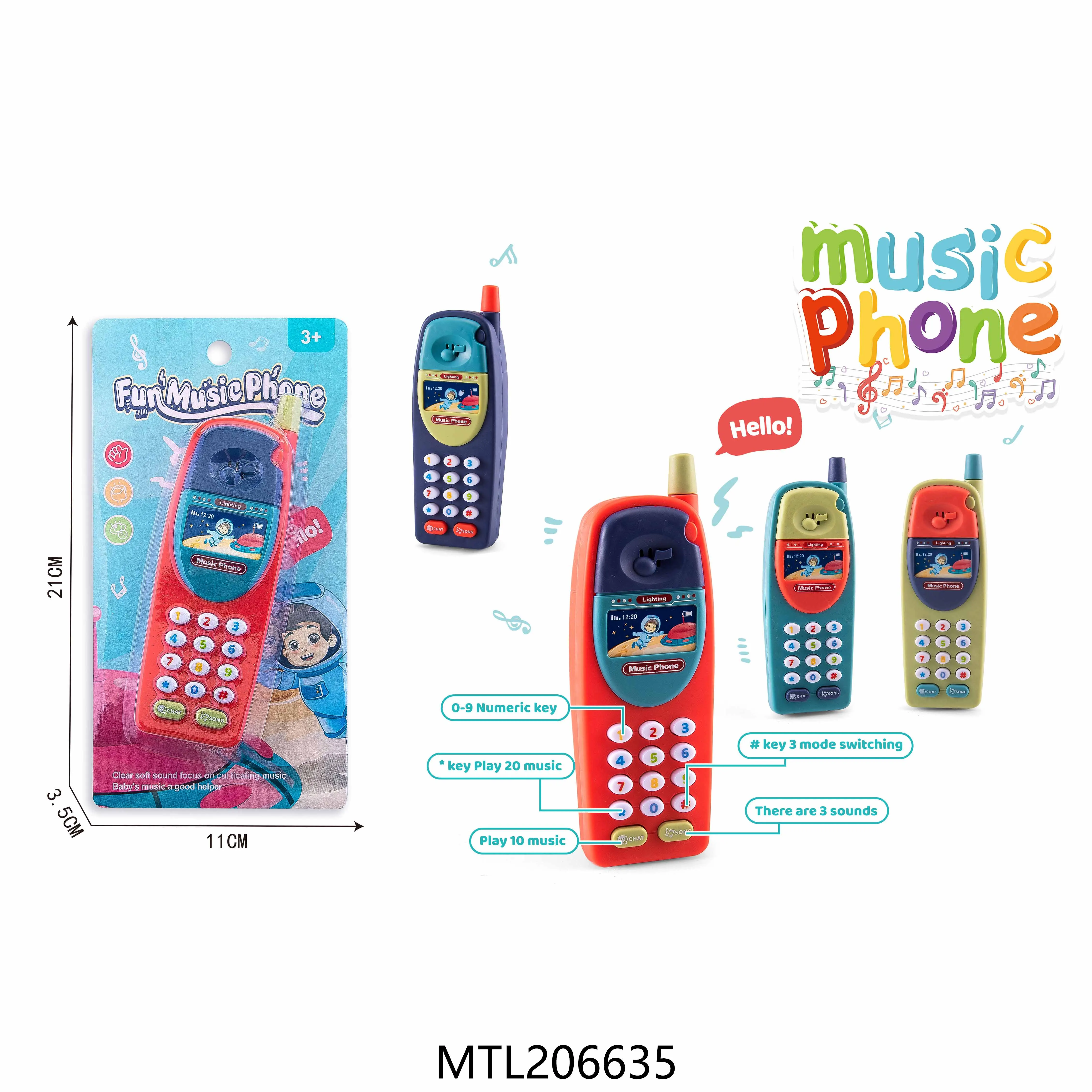 Оптовая продажа электронные игрушки детские Мультяшные умные музыкальные со светом телефон