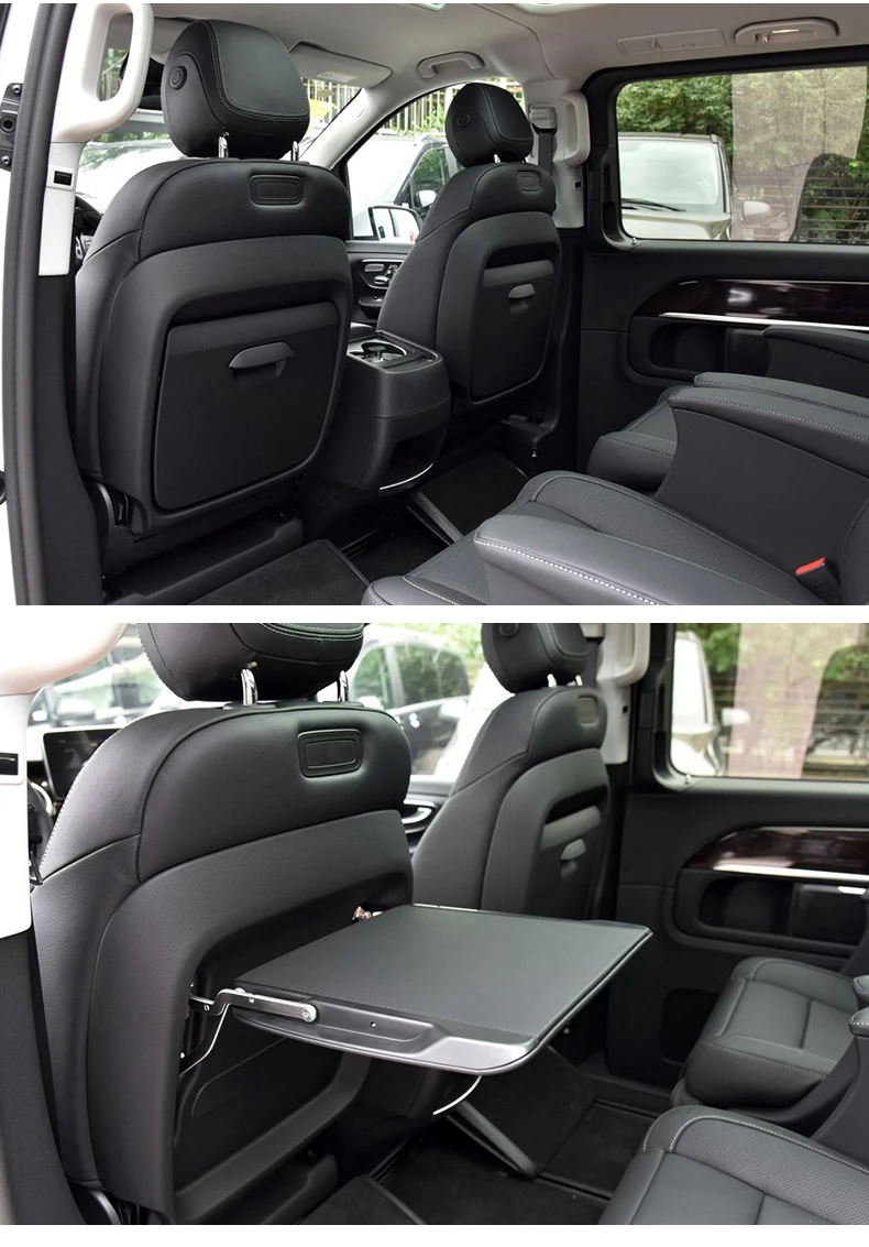 Car luxury seat electric back panel tray table folding back table with leg support luxury car seat table