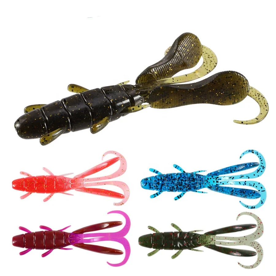 100mm Crawfish Soft Lures Crayfish Fishing PVC Plastic Baits Seawater  Freshwater Artificial Soft Bait