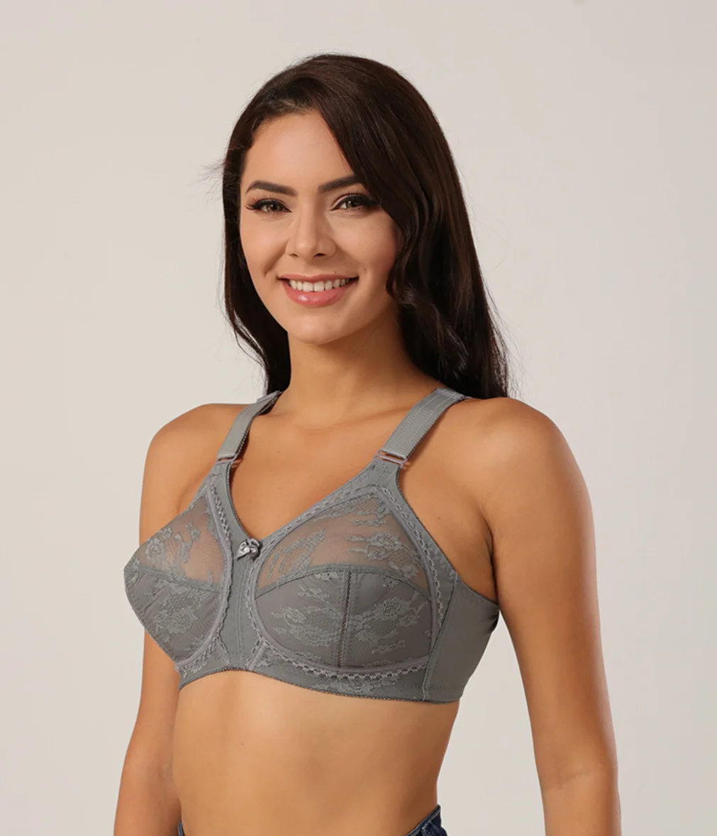 Ultra Thin Full Cup Back Closure Unpadded Wireless Bra Women Non Padded Bra
