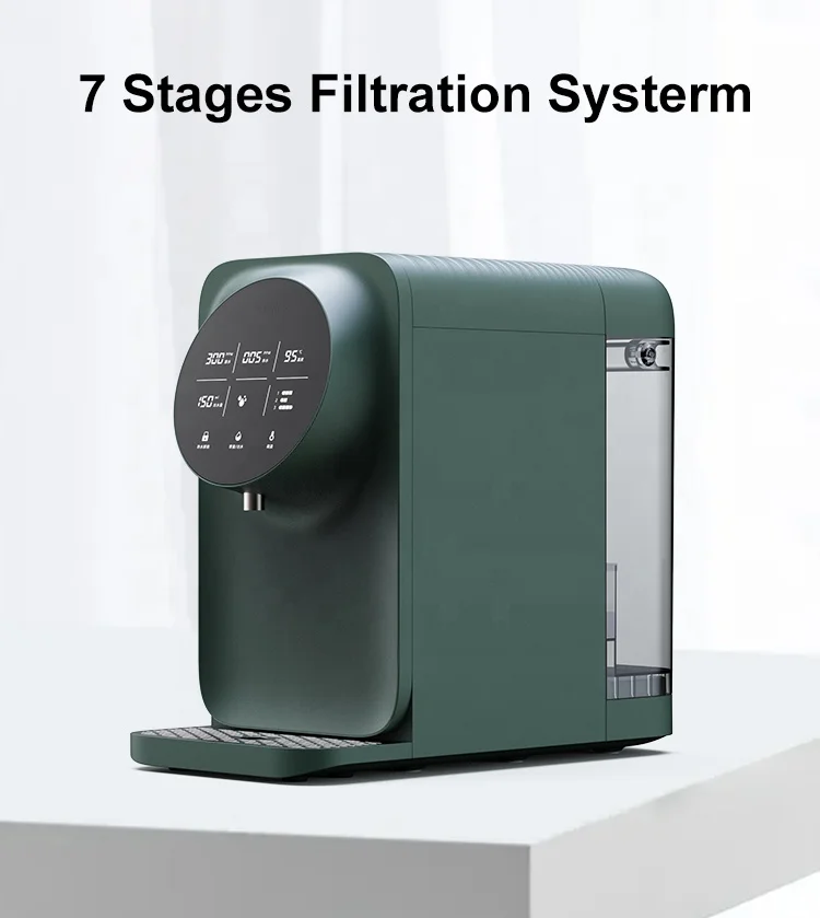 Installation free 7 stage reverse osmosis water filter system hot and cold ro water purifier