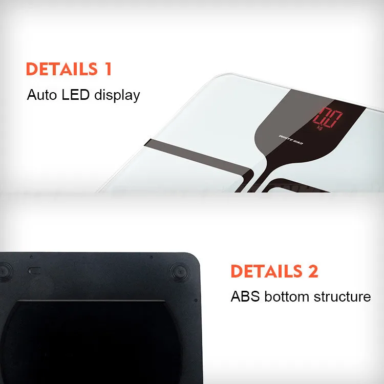 Measures Water Muscle Bmr And Bone Digital Body Fat Scale smart scale for body weight and fat digital