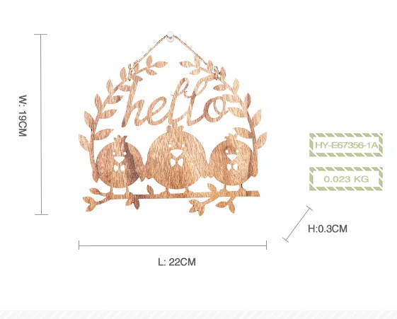 Customize Creative Home Decor Wooden Decorative Flowers and Wreaths Easter Decoration