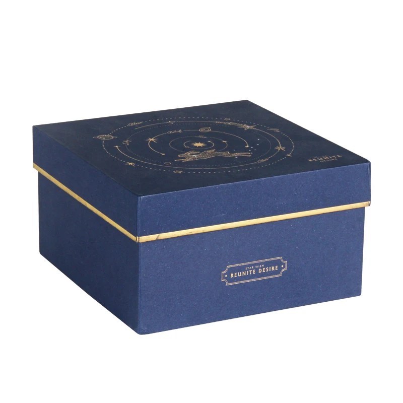 2020 custom luxury moon cake box double lay cardboard package