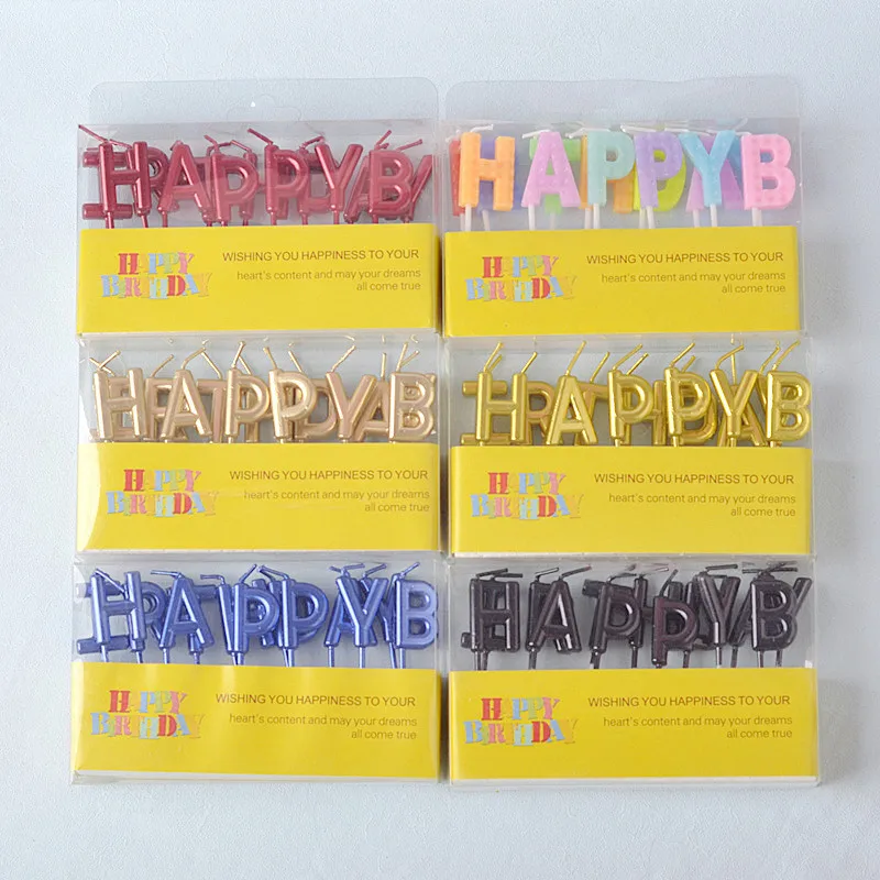 2023 оптовая продажа бездымный металлический золотой цвет свечи для торта на день рождения украшения вечеринки новый алфавит свеча