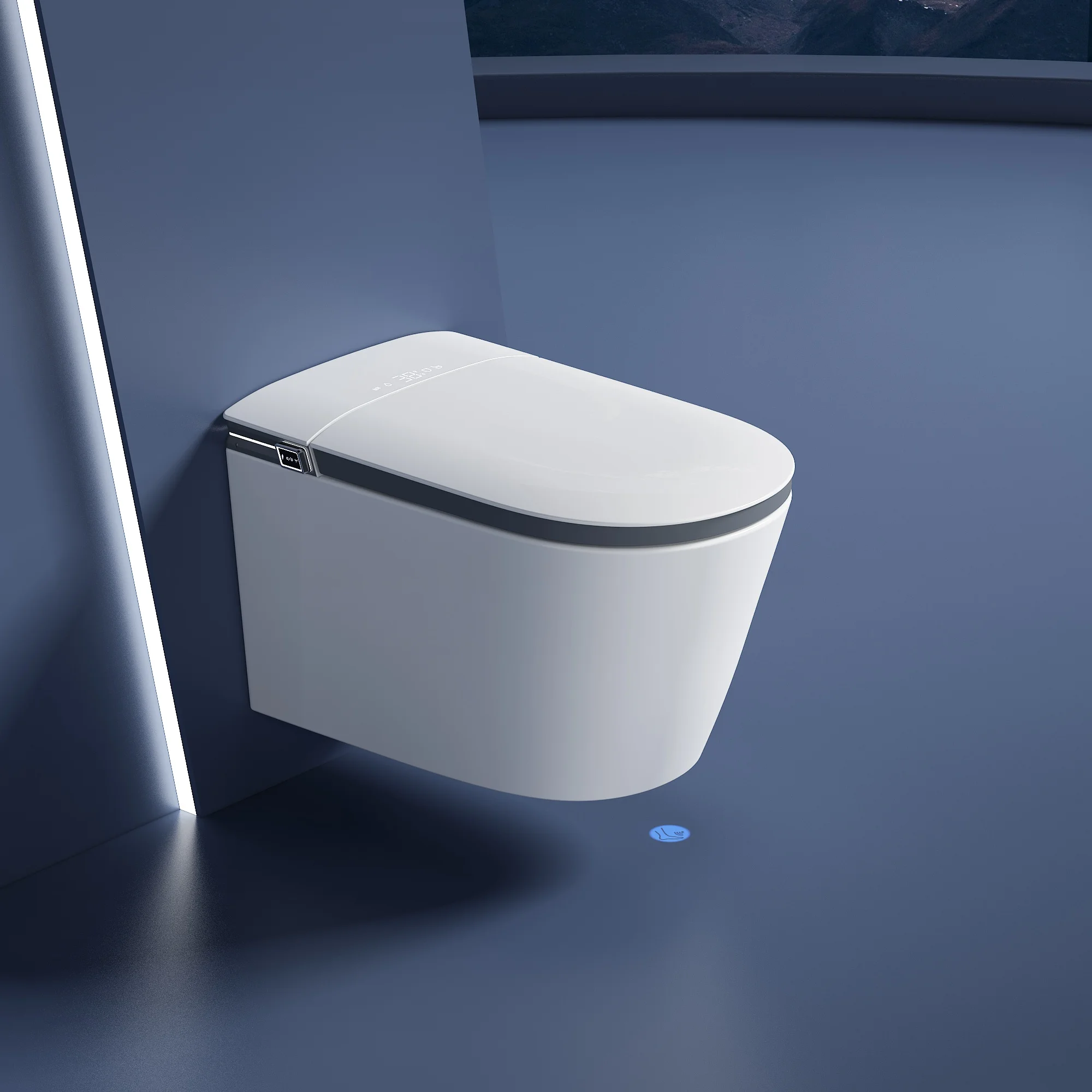 New Arrival Intelligent Wall Mounted Toilet Bowls Rimless Water Closet Wall Hung Smart Toilet Wc With Remote Control